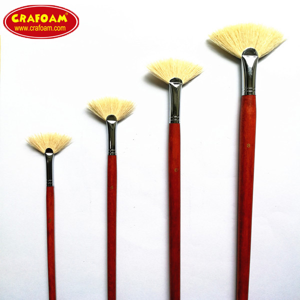 Fan White Goat Hair Artist Brush